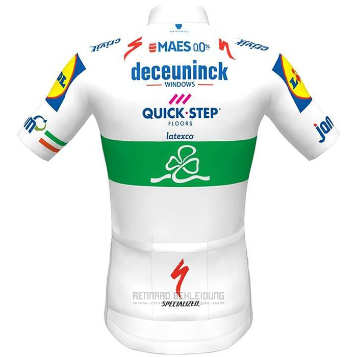 2020 Fahrradbekleidung Deceuninck Quick Step Champion Irland Trikot Kurzarm und Tragerhose